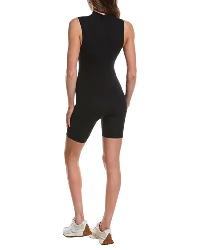 Marion 6in Rib Seamless Basic Romper In Black