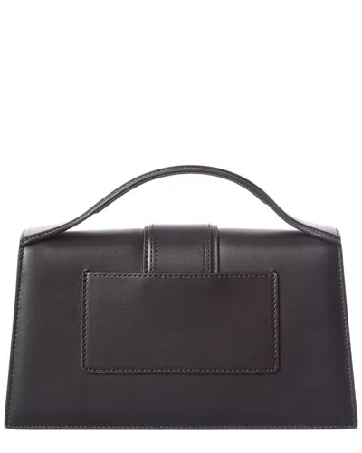 Jacquemus Calf Leather Rectangular Mini Bag With Handle In Black