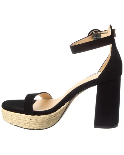 L'agence Avia Suede Platform Sandal In Black