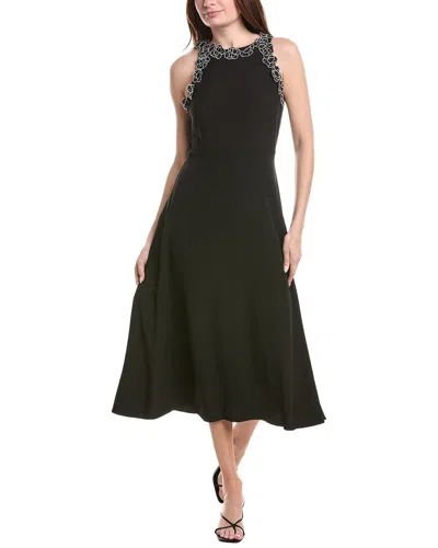 Rebecca Taylor Mia Crepe Maxi Dress In Black