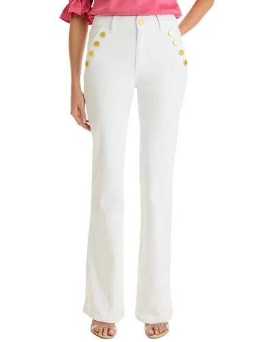 The Noli Shop Allegra Bootcut High-rise Jeans In White