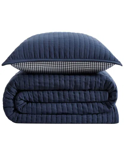 Tommy Hilfiger Solid Washed Microfiber 2-pc. Quilt Set, Twin In Blue