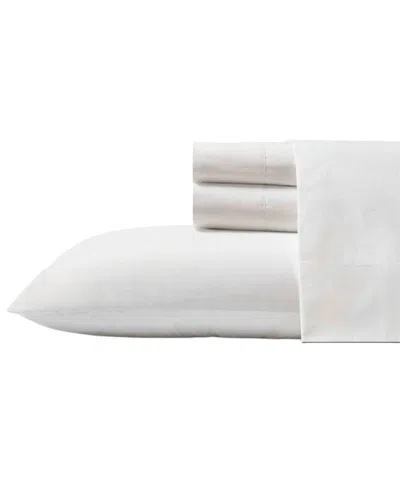 Tommy Bahama Cool Zone Cotton Solid Cotton Percale Sheet Set In White