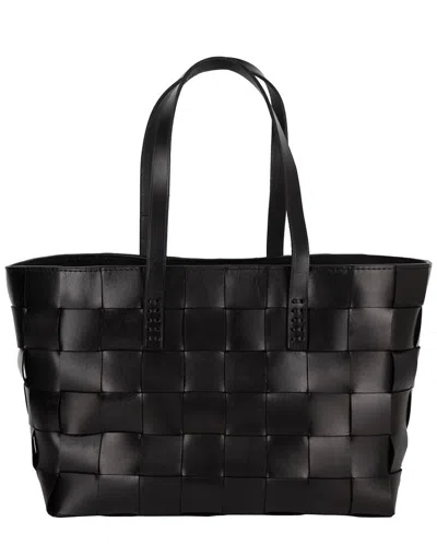 Dragon Diffusion Woven Rectangular Tote Bag With Dual Handles In Black