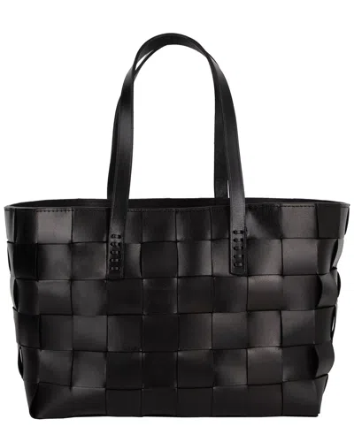 Dragon Diffusion Woven Rectangular Tote Bag With Dual Handles In Black