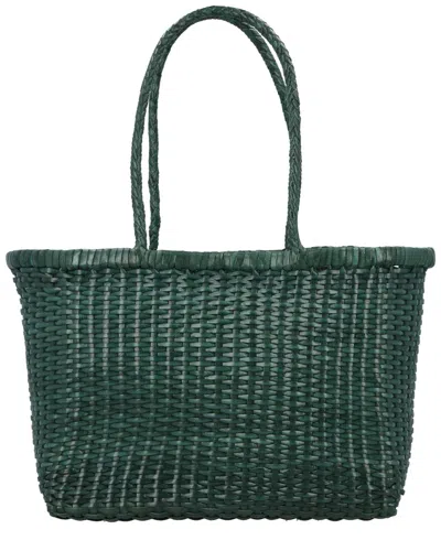 Dragon Diffusion B Weave Small Leather Shoulder Bag In Green