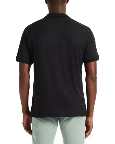 Robert Graham Elias Basket Weave Polo In Black