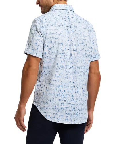 Robert Graham Makemo Short Sleeve Stretch Cotton Button-up Shirt In White