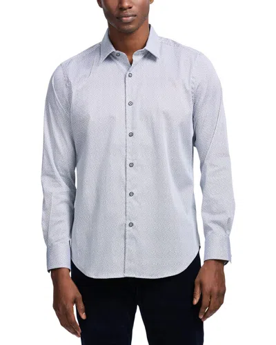 Robert Graham Cheslyn Geometric Print Stretch Cotton Button-up Shirt In Gray