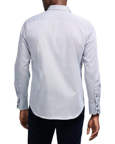Robert Graham Cheslyn Geometric Print Stretch Cotton Button-up Shirt In Gray