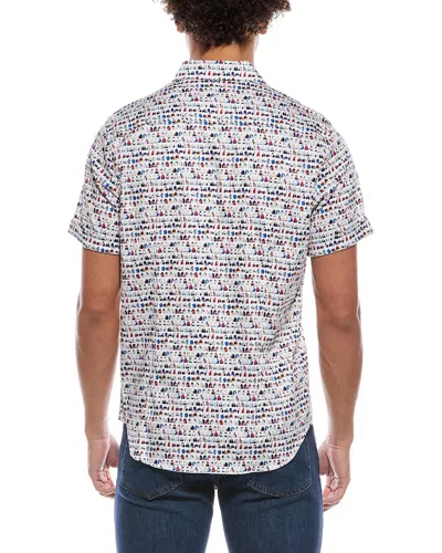 Robert Graham Board Bash Woven Shirt In Blue