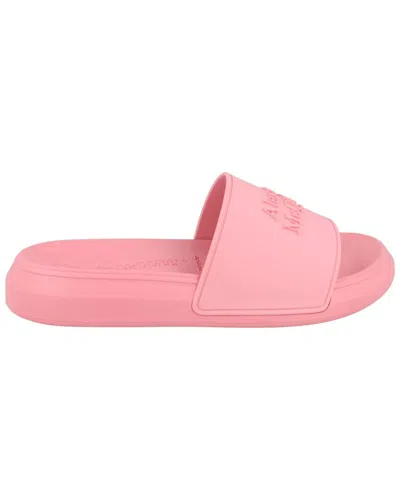Alexander Mcqueen Embossed Logo Rubber Slide In Multi