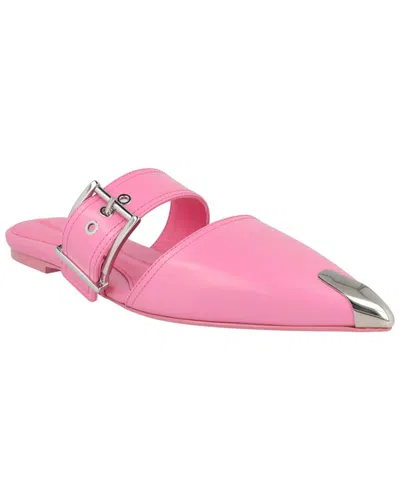 Alexander Mcqueen Pointed Leather Mules In Pink