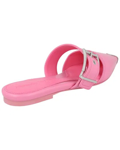Alexander Mcqueen Pointed Leather Mules In Pink