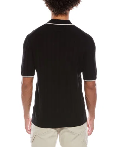 Raffi Camp Collar Button Shirt In Black
