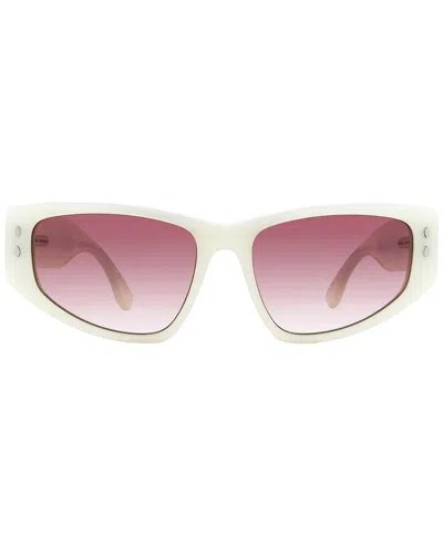 Isabel Marant 57mm Rectangle Sunglasses In White