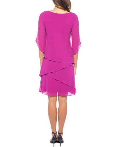 Oleg Cassini Solid Mini Dress In Pink