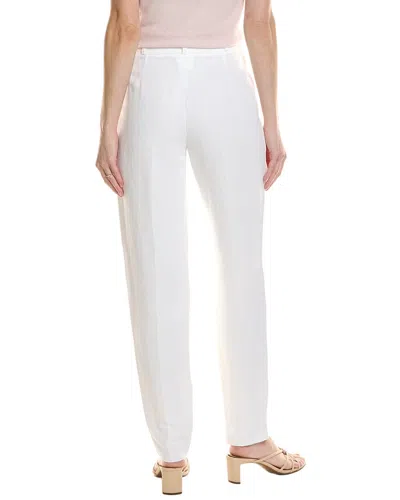 Max Mara Tailored Straight-leg Trousers With Belt Detail In White