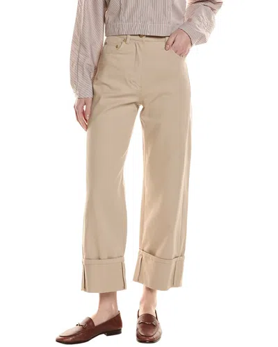 Max Mara Cervia Long Trouser In Neutral