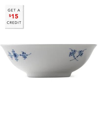 Royal Copenhagen Blue Fluted Plain Cereal Bowl In White