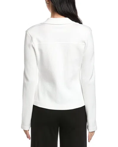 St John St. John 2-button Fitted Knit Jacket In White