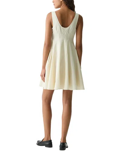 Theory Sleeveless Fit-and-flare Dress In Sleek Poplin In White