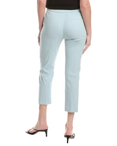 Theory Treeca Linen-blend Pant In Blue