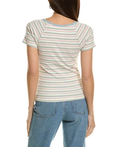 Chaser Stripe Ribbed T-shirt In Gray