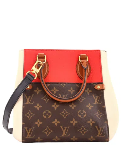 Louis Vuitton Red Monogram Canvas & Leather Fold Pm