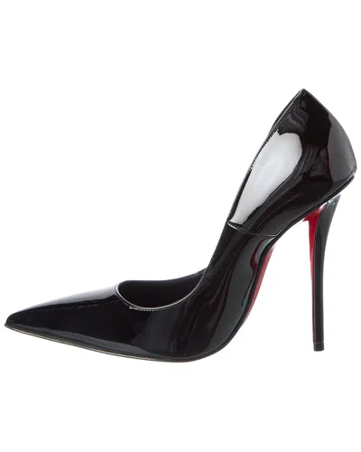 Christian Louboutin So Kate Patent Pointed-toe Red Sole Pump In Black