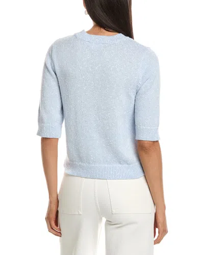 Nanette Lepore Elbow Sleeve Spring Pullover In Blue
