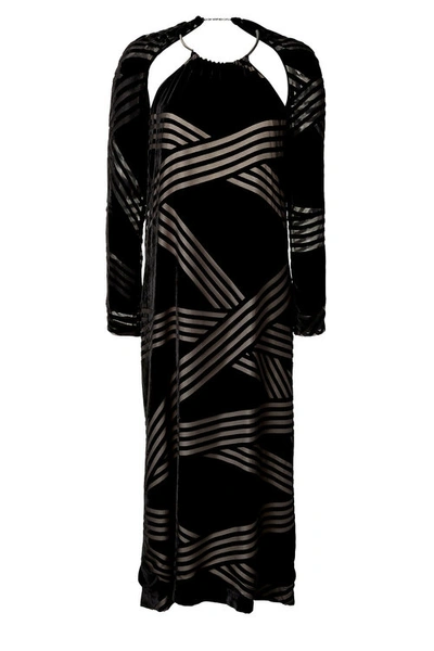 Damir Doma Cut Out Detailed Silk-blend Dress In Black