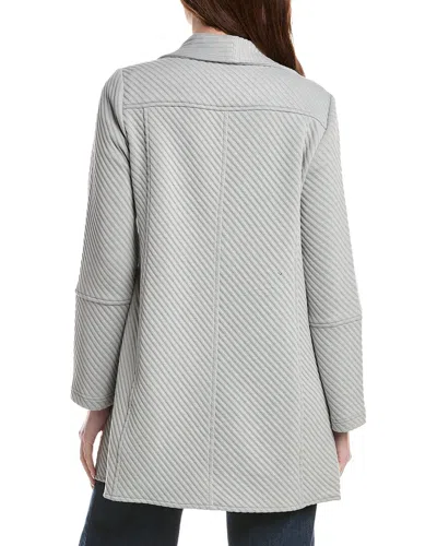 Sam Edelman Drape Front Rib Jacket In Gray