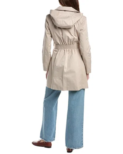 Sam Edelman Double-breasted Short Trench Coat In Neutral