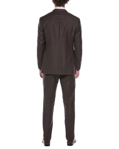 Canali 2pc Wool Suit In Brown