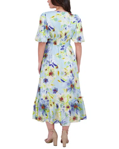 Kensie Printed Chiffon Midi Dress In Multi