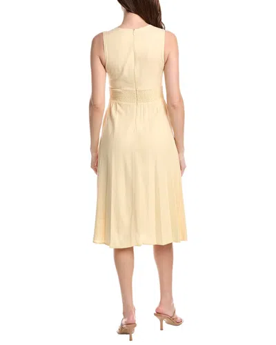 Sam Edelman Solid Midi Dress In Yellow