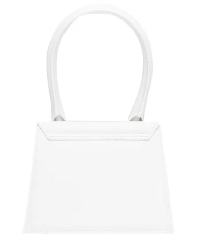 Jacquemus Women Le Grand Chiquito Leather Handbag In White