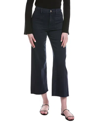 Frame Women's The Anchor High-rise Wide Jeans In Navy Raw Fray In Blue