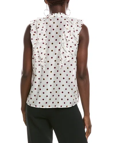 Marc Cain Printed Silk-blend In White