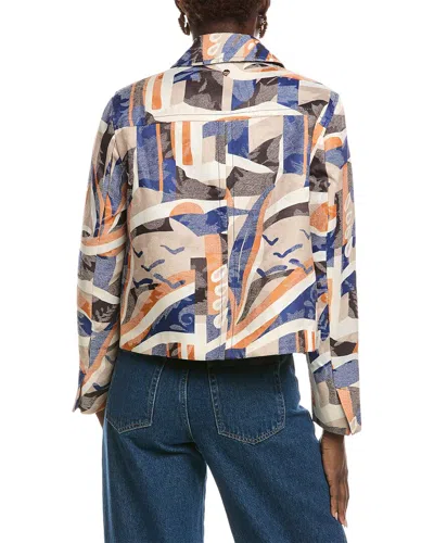 Marc Cain Printed Jacket In Blue