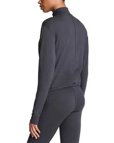 Spanx Brushed Full Zip Jacket In Gray