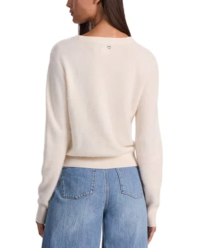 Alice And Olivia Carolee Cashmere Pullover In White