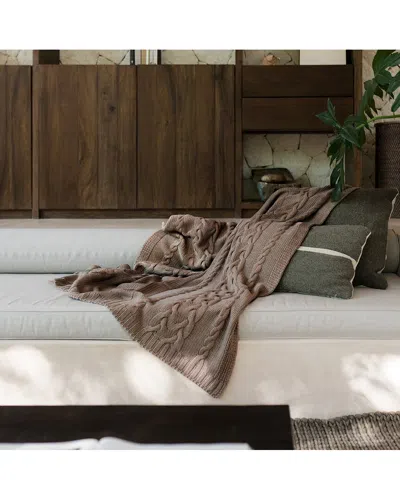 Rest And Reset Rest & Reset Drift Throw Blanket In Brown