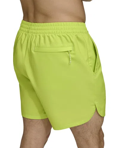 Dkny Stretch Ripstop Swim Trunks In Green