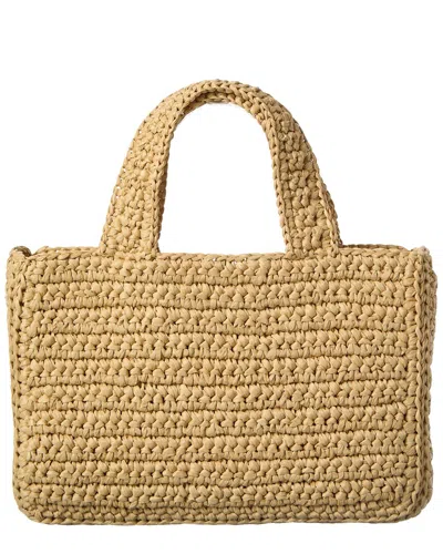 Valentino Garavani  Garavani Viva Superstar Small Shopping Bag In Raffia Woman Natural Uni In Neutral