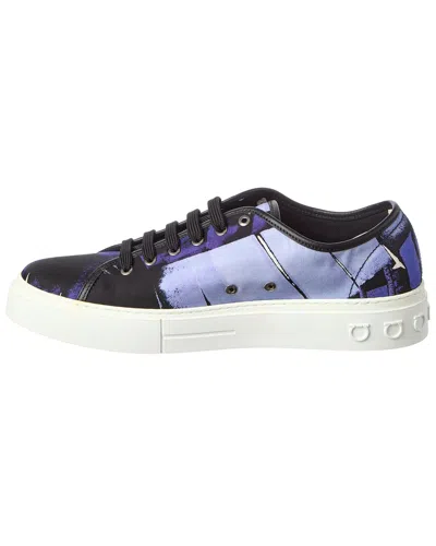 Ferragamo Canvas Sneaker In Blue