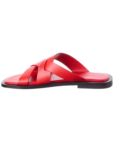 Ferragamo Leather Sandal In Multi