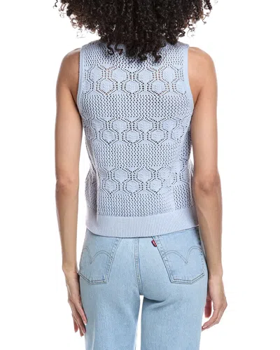 Splendid Honore Cotton Crochet Tank In Blue