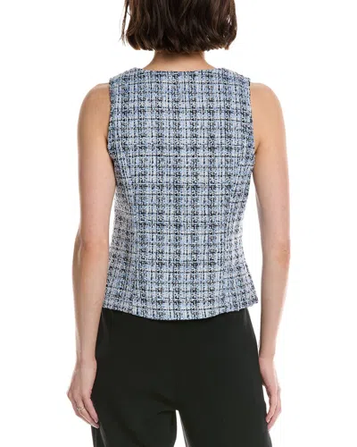Cece V-split Vest In Blue